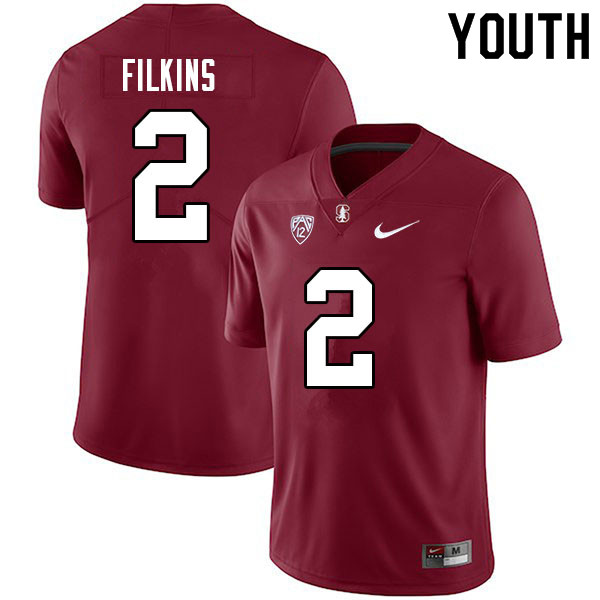 Youth #2 Casey Filkins Stanford Cardinal College Football Jerseys Sale-Cardinal - Click Image to Close